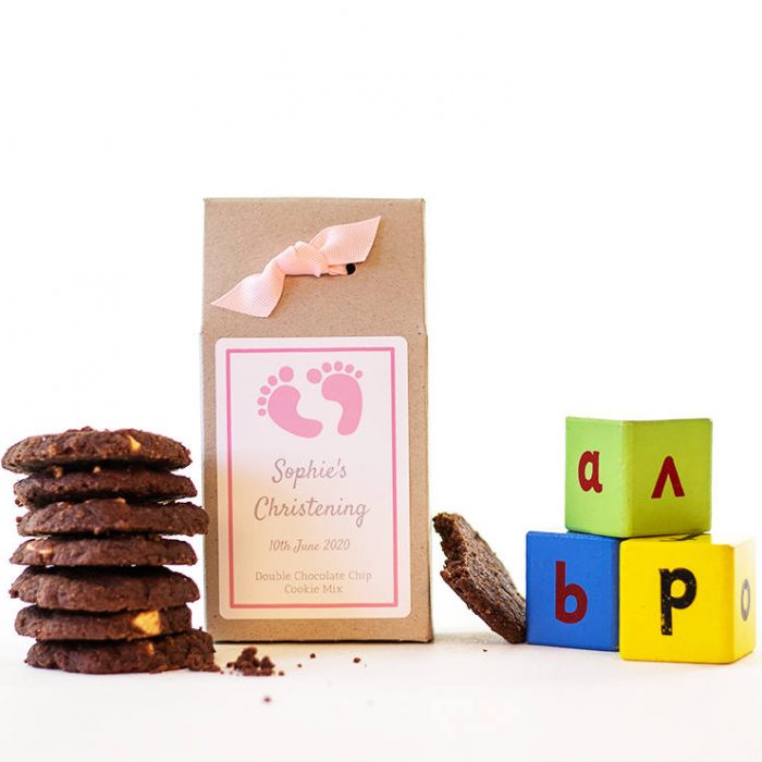 Baby Shower and Christening Chocolate Chip Cookie Mix Gift Boxes and Favours