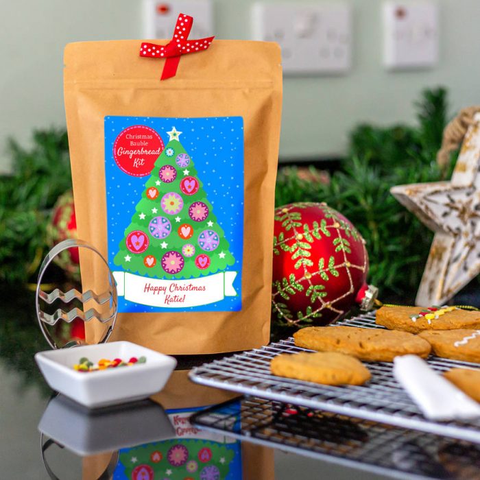 Personalised Gingerbread Christmas Tree Decoration Baking Kit