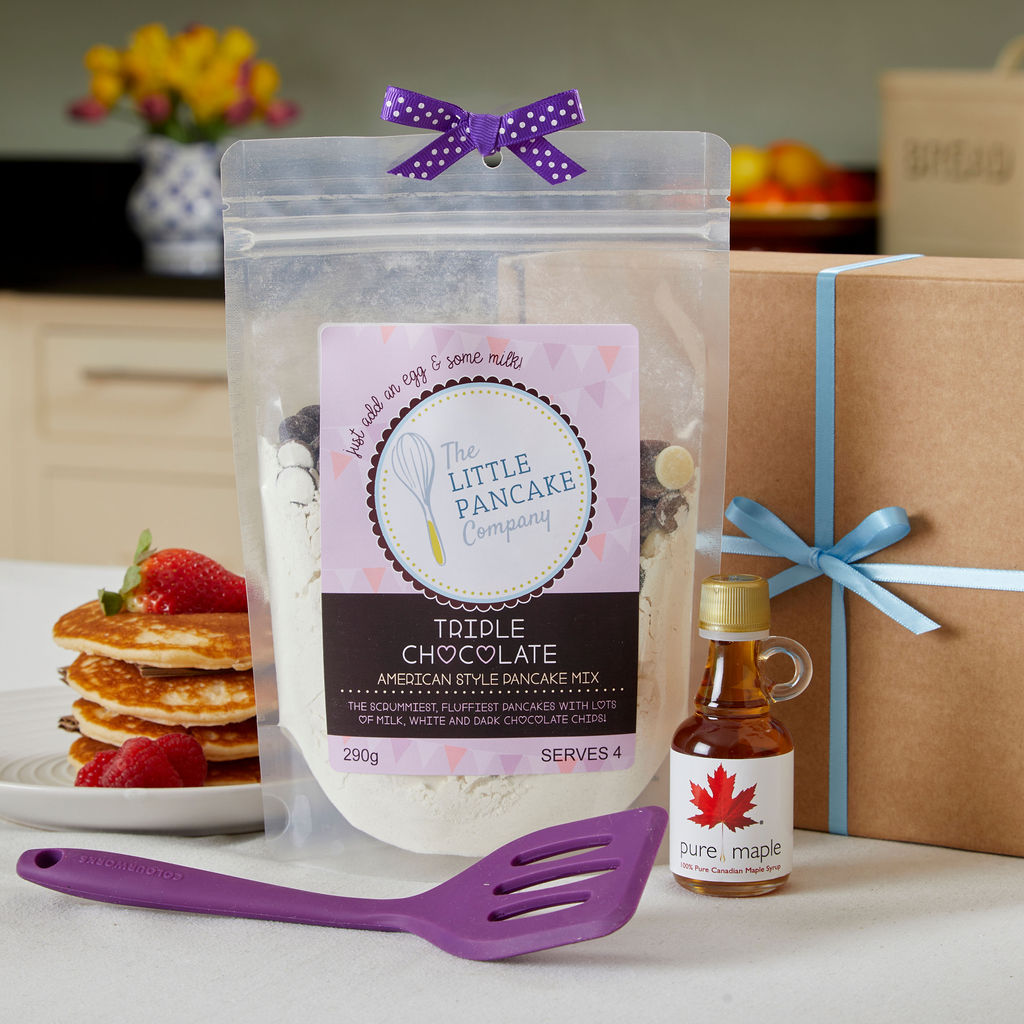 Pancake Mix and Mini Silicone Pancake Turner Gift Set with Maple Syrup - Image 3