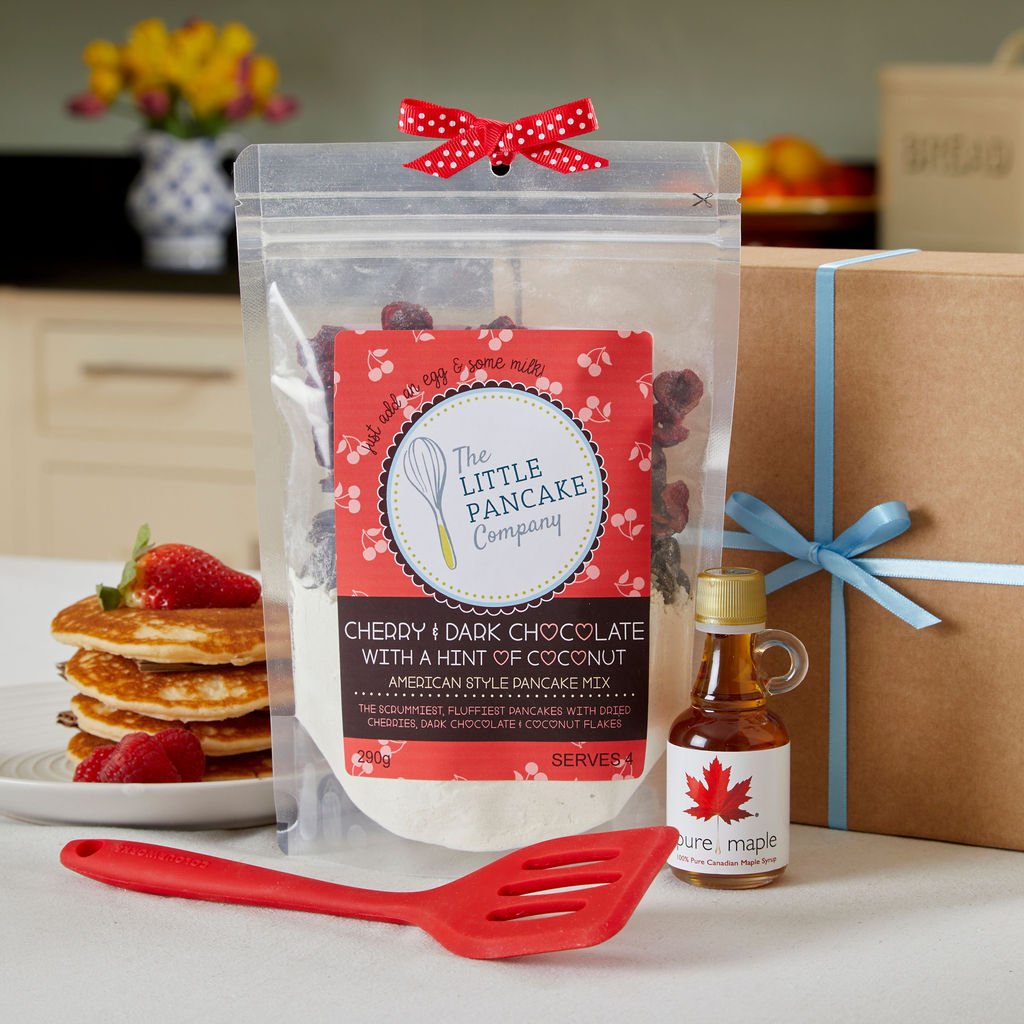 Pancake Mix and Mini Silicone Pancake Turner Gift Set with Maple Syrup - Image 2