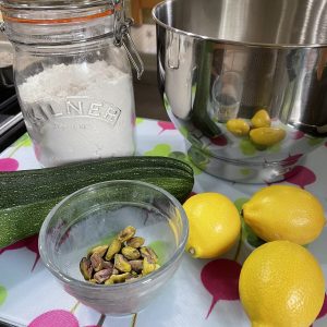 Pistachio, Courgette & Lemon Cake
