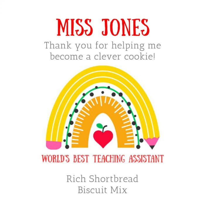 Personalised "World's Best Teaching Assistant" Cookie Mix Box - Image 2