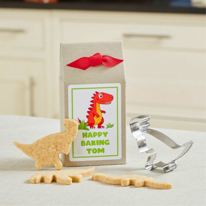 Dinosaur Baking Gift Set with Apron, Baking Mix and Wooden Spoon - Image 2
