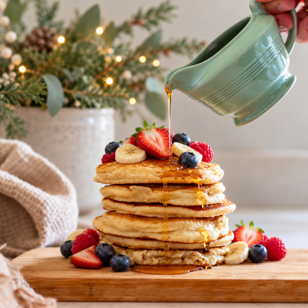 Personalised Christmas Pancake Gift Set with Personalised Pancake Mix, Hot Chocolate Spoon and Maple Syrup - Image 2