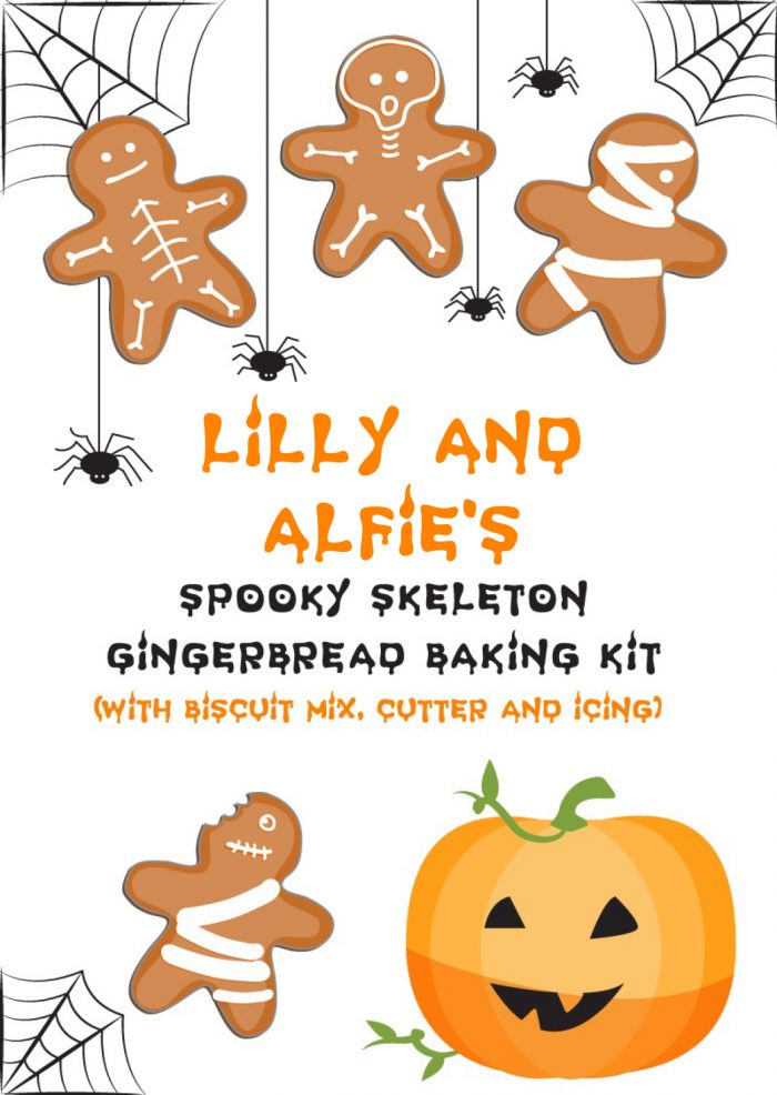 Personalised Halloween Gingerbread Biscuit Baking Kit with Gingerbread Mix, Cutter and Icing - Image 2