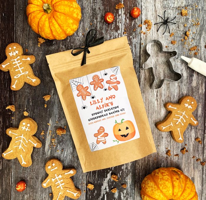 Personalised Halloween Gingerbread Biscuit Baking Kit with Gingerbread Mix, Cutter and Icing
