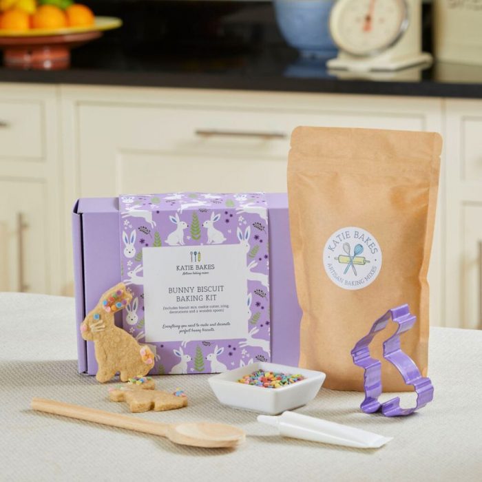 Bunny Biscuit Baking Kit Gift Box with Wooden Spoon