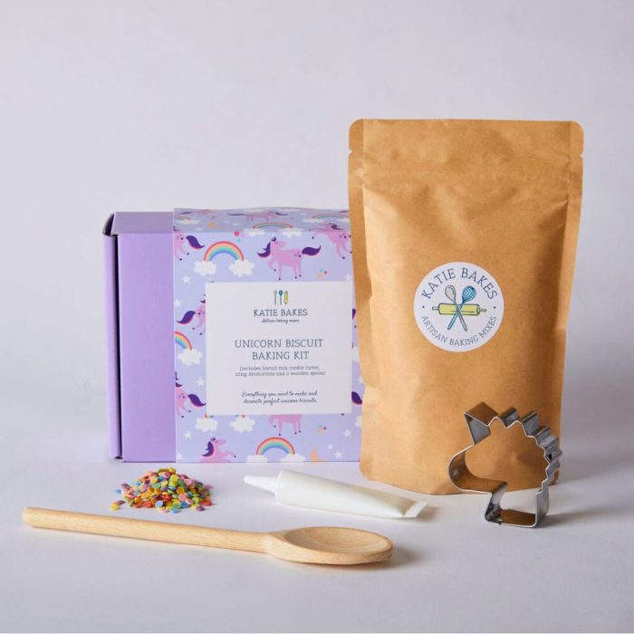 Unicorn Biscuit Baking Kit Gift Box with Wooden Spoon - Image 3