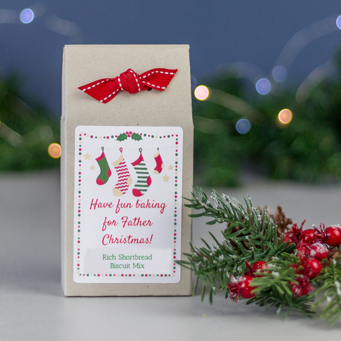 Personalised Christmas Stocking Shortbread Biscuit Mix