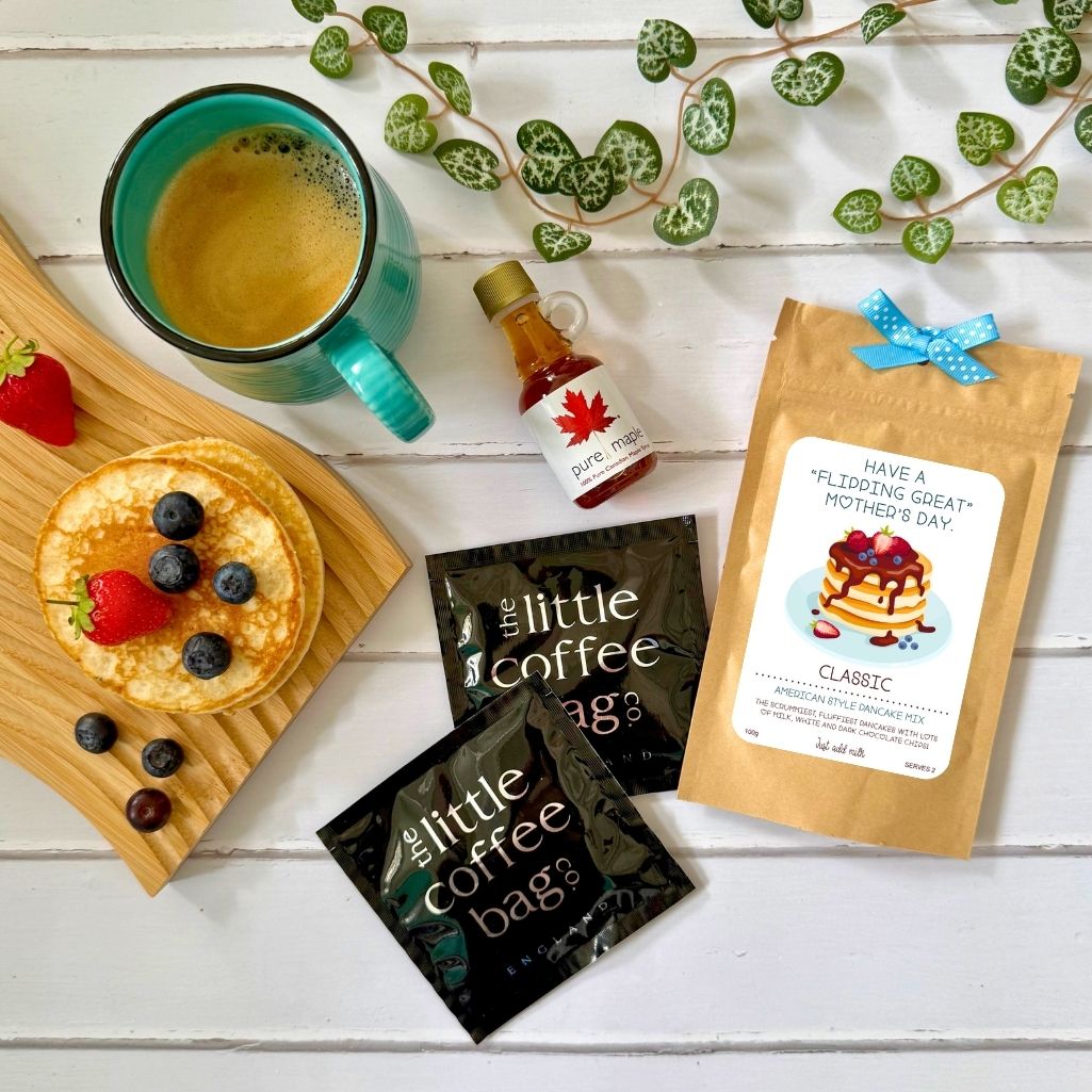 Mother's Day Personalised Pancake Mix, Maple Syrup and Coffee Gift Set