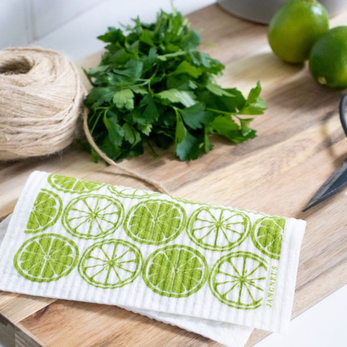 Eco-Friendly Swedish Dishcloth – Green Limes Design